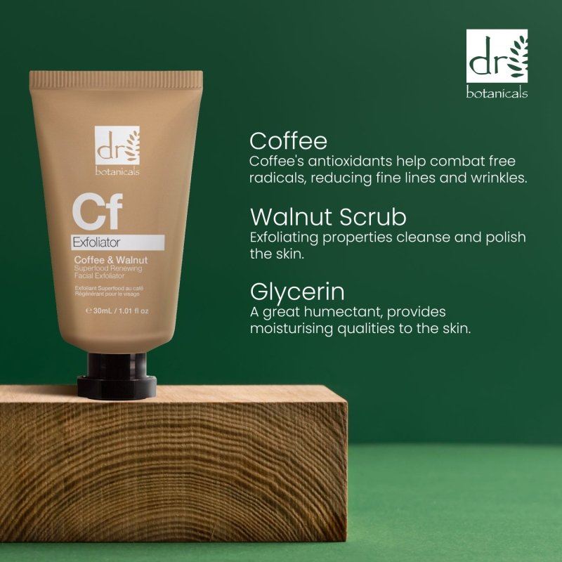 Coffee Superfood Renewing Facial Exfoliator with Physical & Chemical Exfoliation