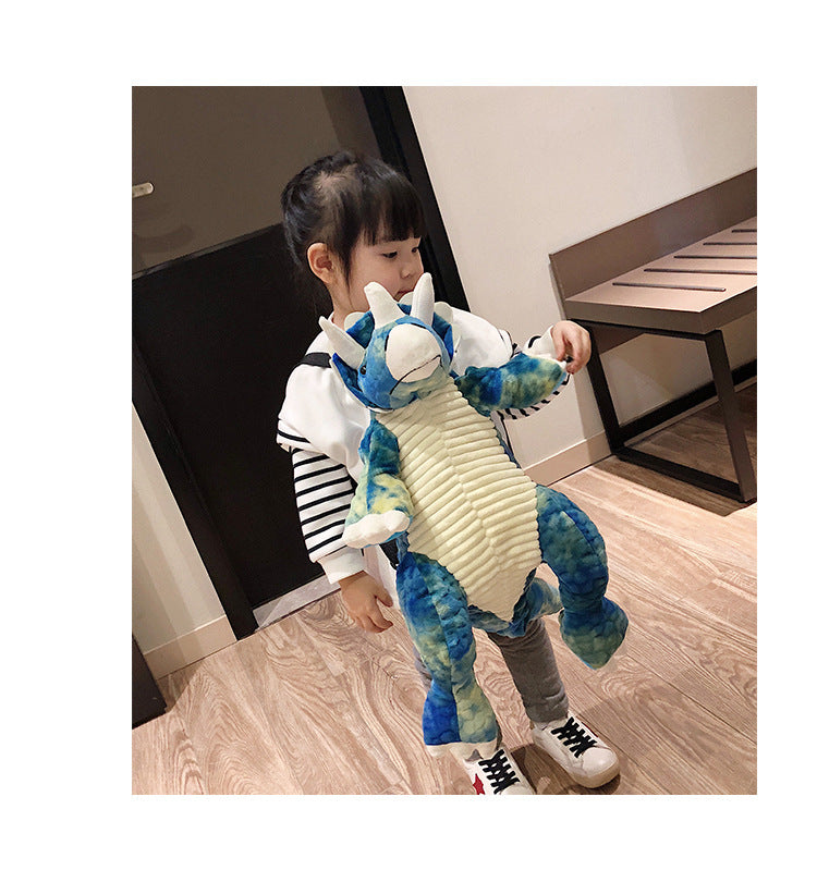 3D Dinosaur Plush Backpack for Kids - 60cm Soft Cartoon School Bag, Ages 7-14