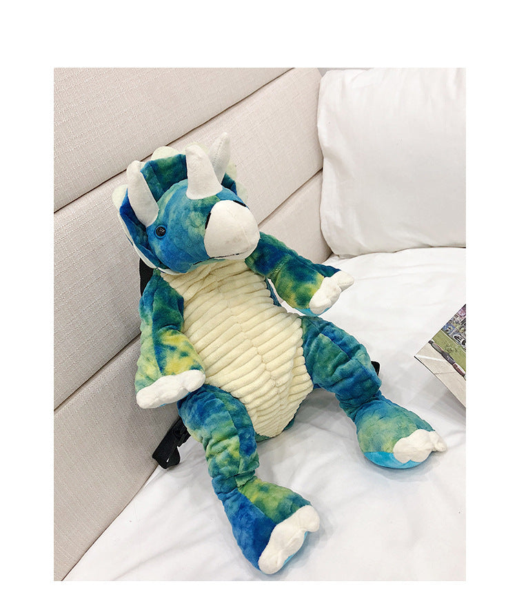 3D Dinosaur Plush Backpack for Kids - 60cm Soft Cartoon School Bag, Ages 7-14
