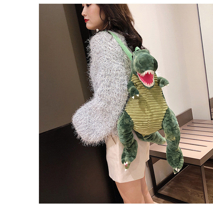 3D Dinosaur Plush Backpack for Kids - 60cm Soft Cartoon School Bag, Ages 7-14
