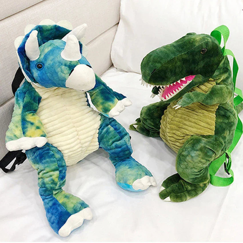 3D Dinosaur Plush Backpack for Kids - 60cm Soft Cartoon School Bag, Ages 7-14