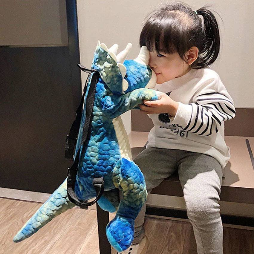 3D Dinosaur Plush Backpack for Kids - 60cm Soft Cartoon School Bag, Ages 7-14