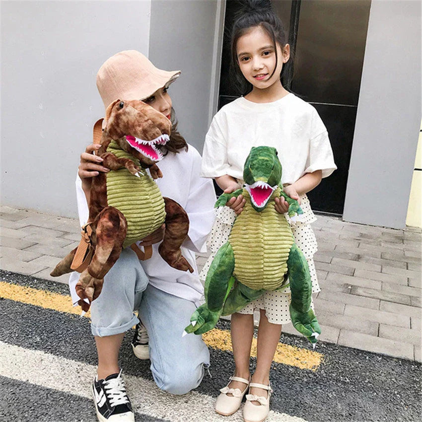 3D Dinosaur Plush Backpack for Kids - 60cm Soft Cartoon School Bag, Ages 7-14