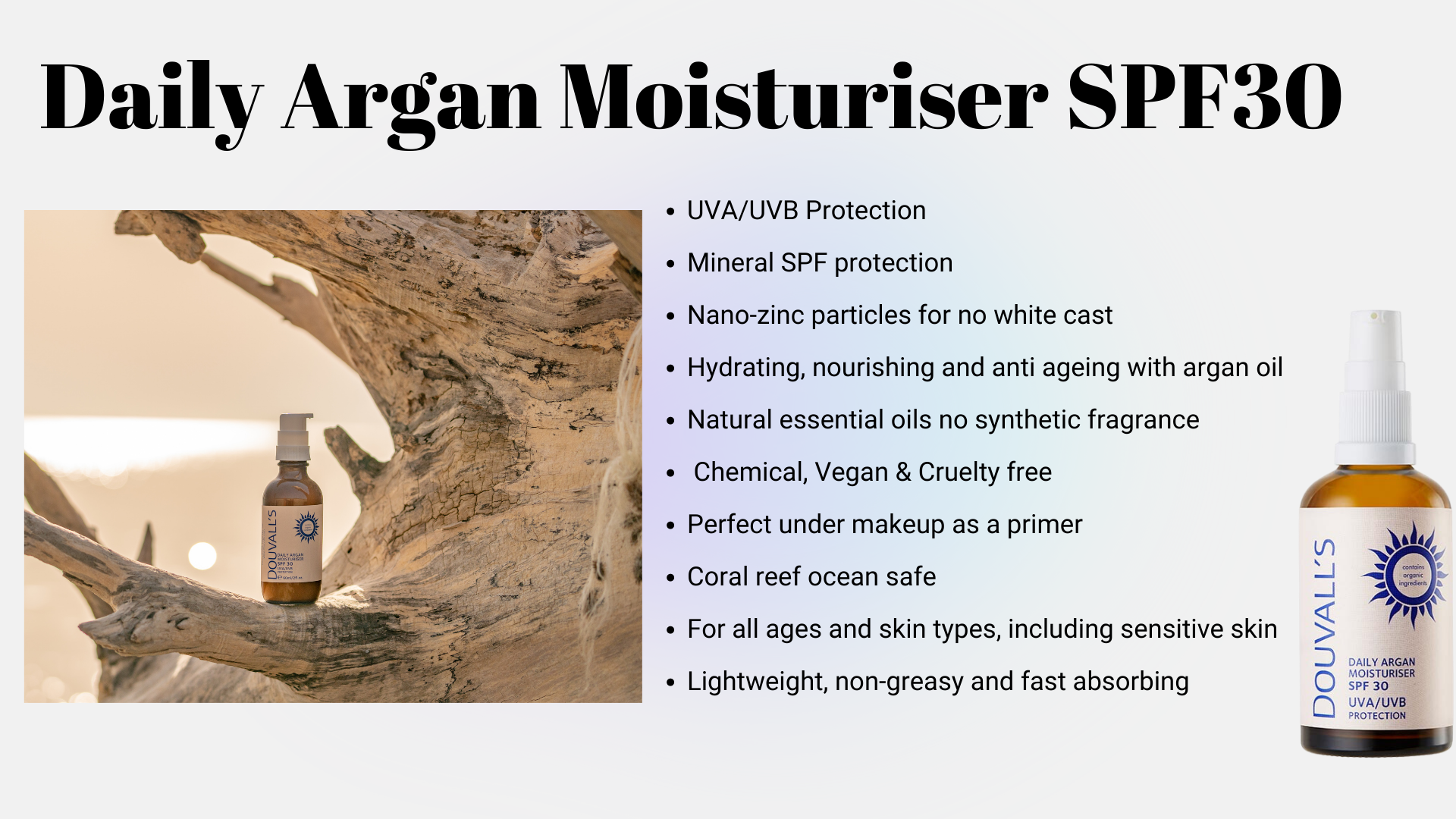 Argan Daily Moisturiser with SPF30 UVA/UVB protection 120ml