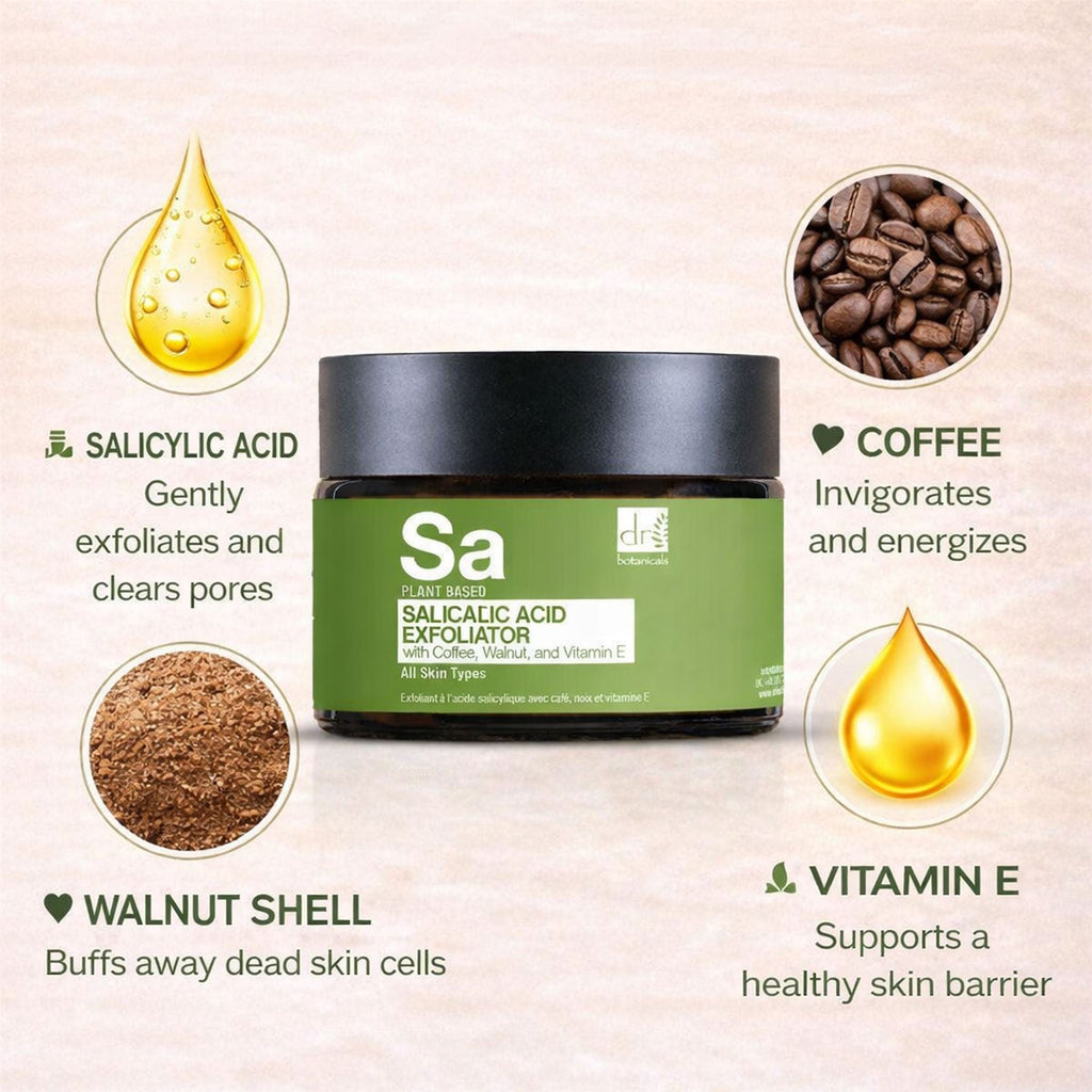 Salicylic Acid Exfoliator with Coffee, Walnut & Vitamin E 60ml