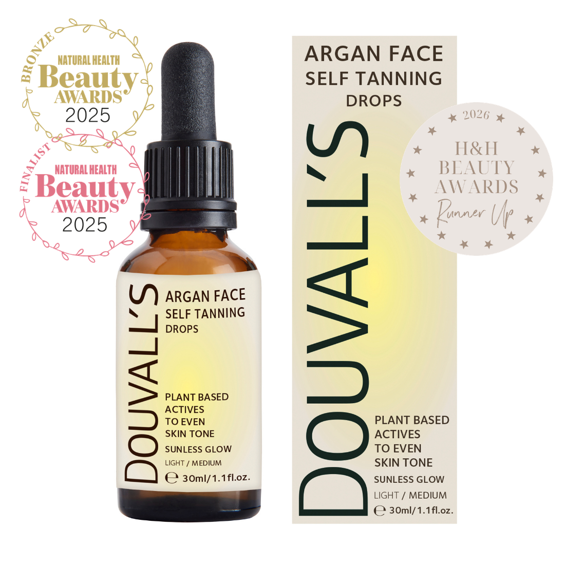 Argan Self Tanning Face Drops 30ml |Semi-permanent Self tanning drops