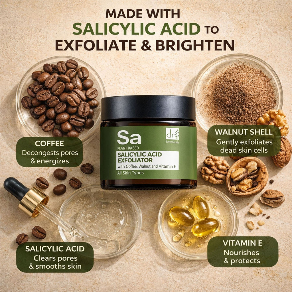 Salicylic Acid Exfoliator with Coffee, Walnut & Vitamin E 60ml