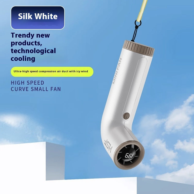 Rechargeable Handheld Turbo Fan - USB Portable Desk Fan, 199 Speed Settings