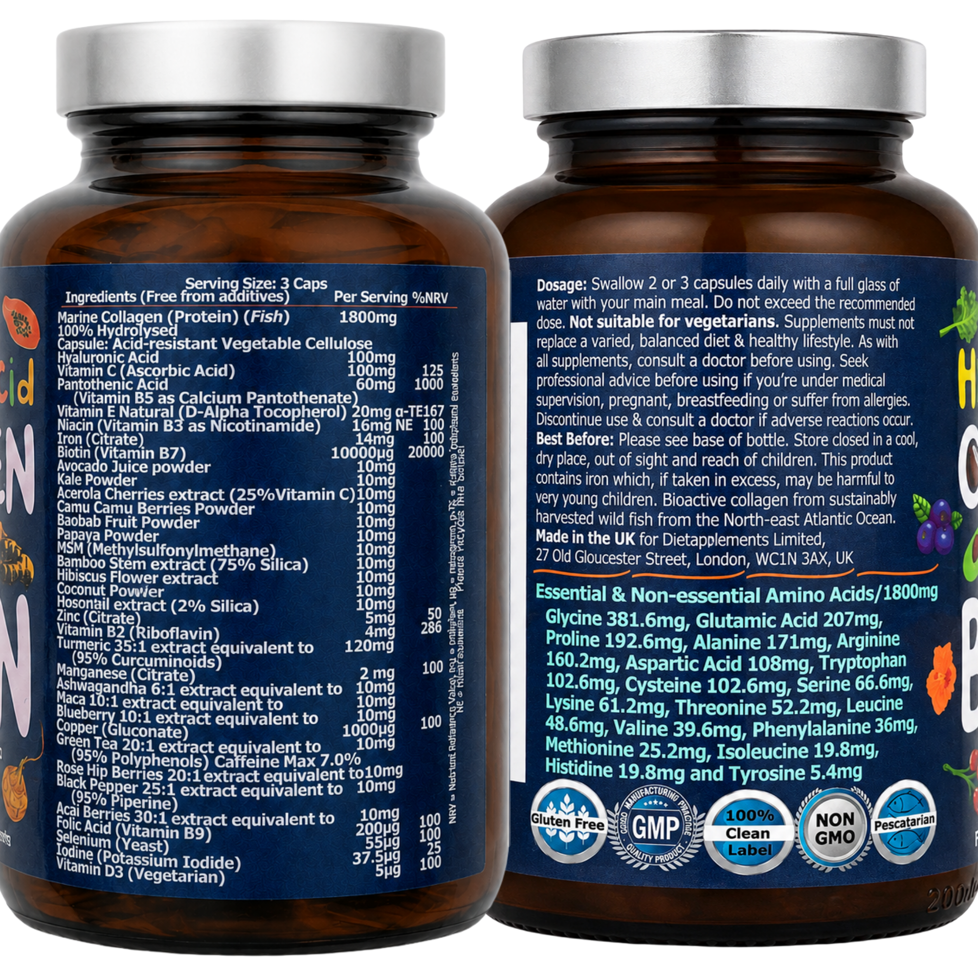 Marine Collagen Complex with Biotin & Hyaluronic Acid | 35 Ingredients
