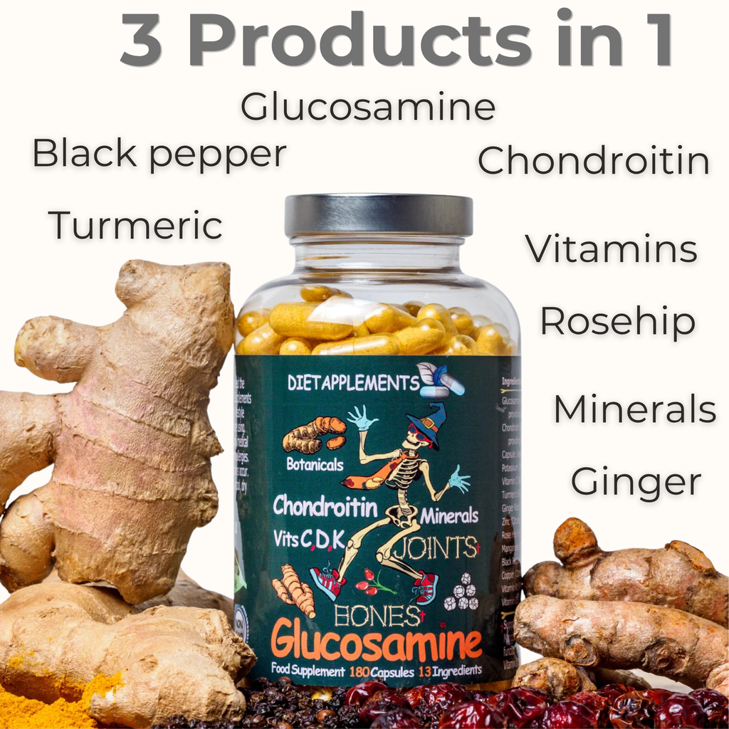 Glucosamine, Chondroitin, Turmeric, Vitamins & Minerals for the Bones & Joints