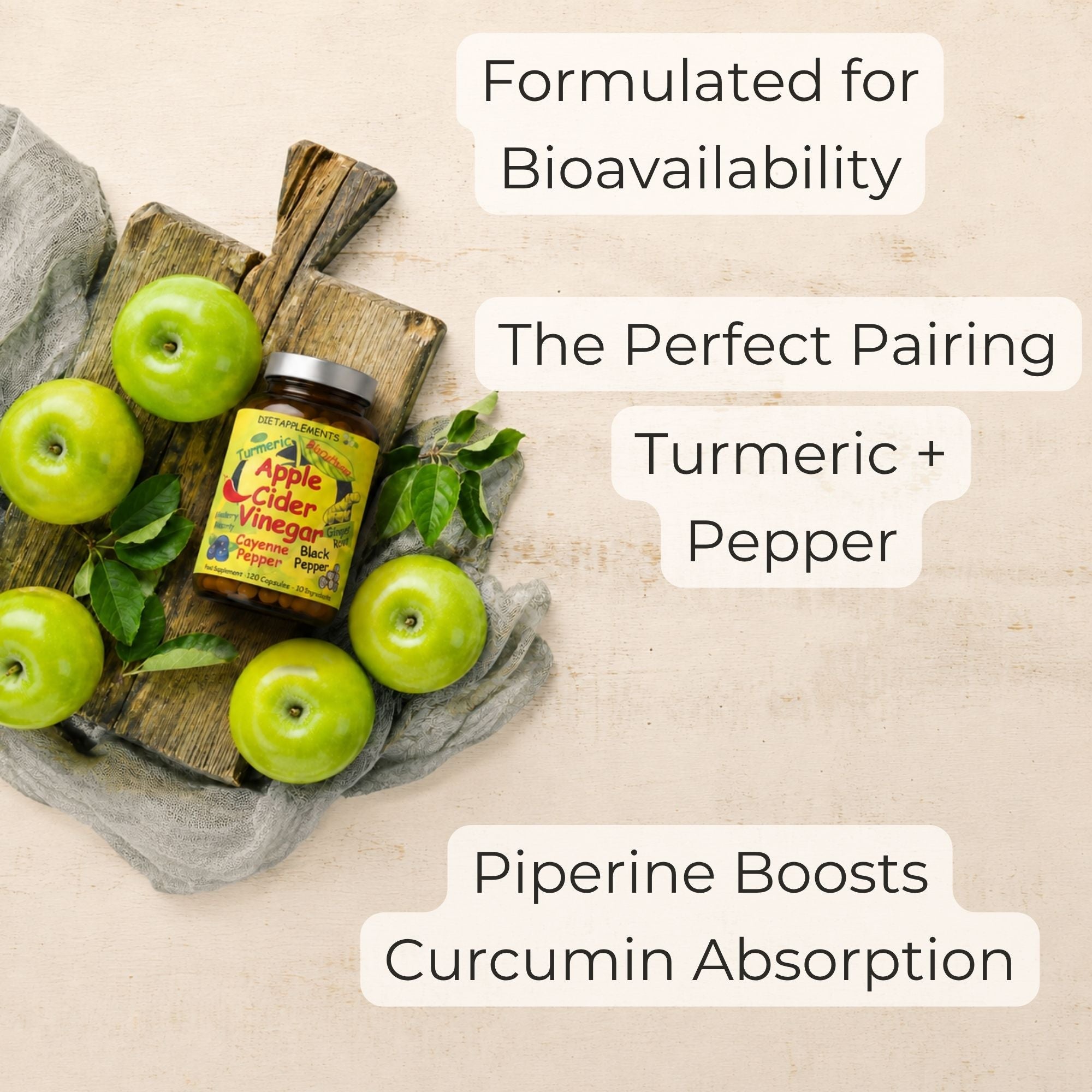 Apple Cider Vinegar with the Mother, Superfood, Biocultures & Berries Complex