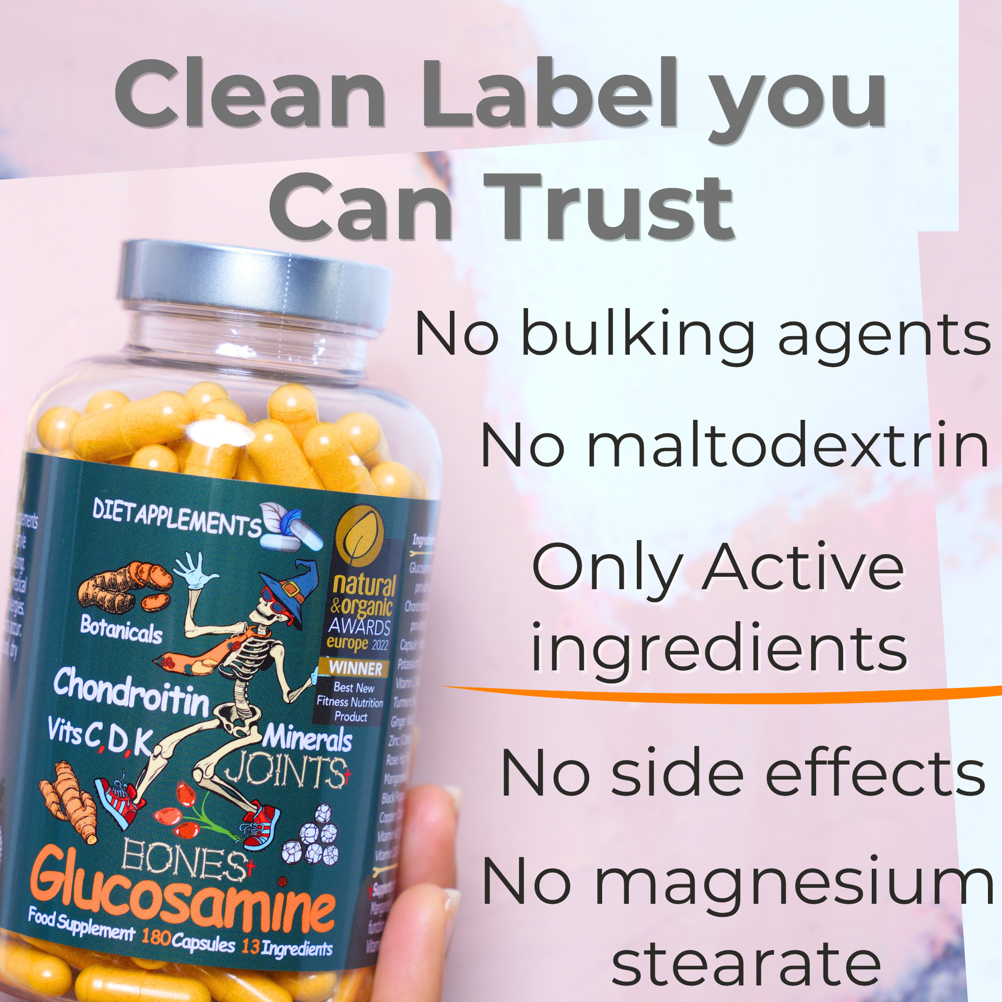 Glucosamine, Chondroitin, Turmeric, Vitamins & Minerals for the Bones & Joints