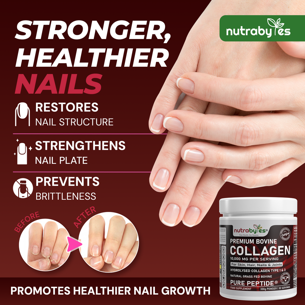 Premium Bovine Collagen Supplement Powder, 10,000 mg Pure Hydrolysed Collagen Peptides, Blended with 19 Amino Acids, Unflavoured Collagen Protein Powder Types 1 and 3, Halal & Kosher