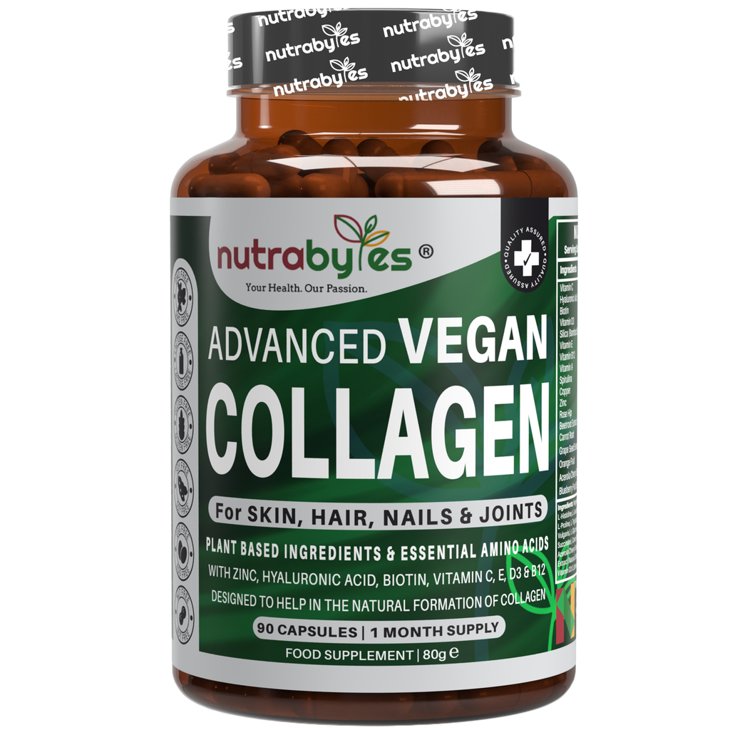 Advanced Vegan Collagen | Plant-Based Ingredients Including Essential Amino Acids | 90 Capsules | 1 Month | Hair, Skin, Nails and Joints | Collagen Supplements for Men & Women
