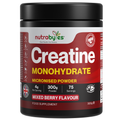 Flavoured Creatine Monohydrate Powder 300g (75 Servings) – Micronised Creatine Powder | Supplement for Women & Men | Vegan Certified
