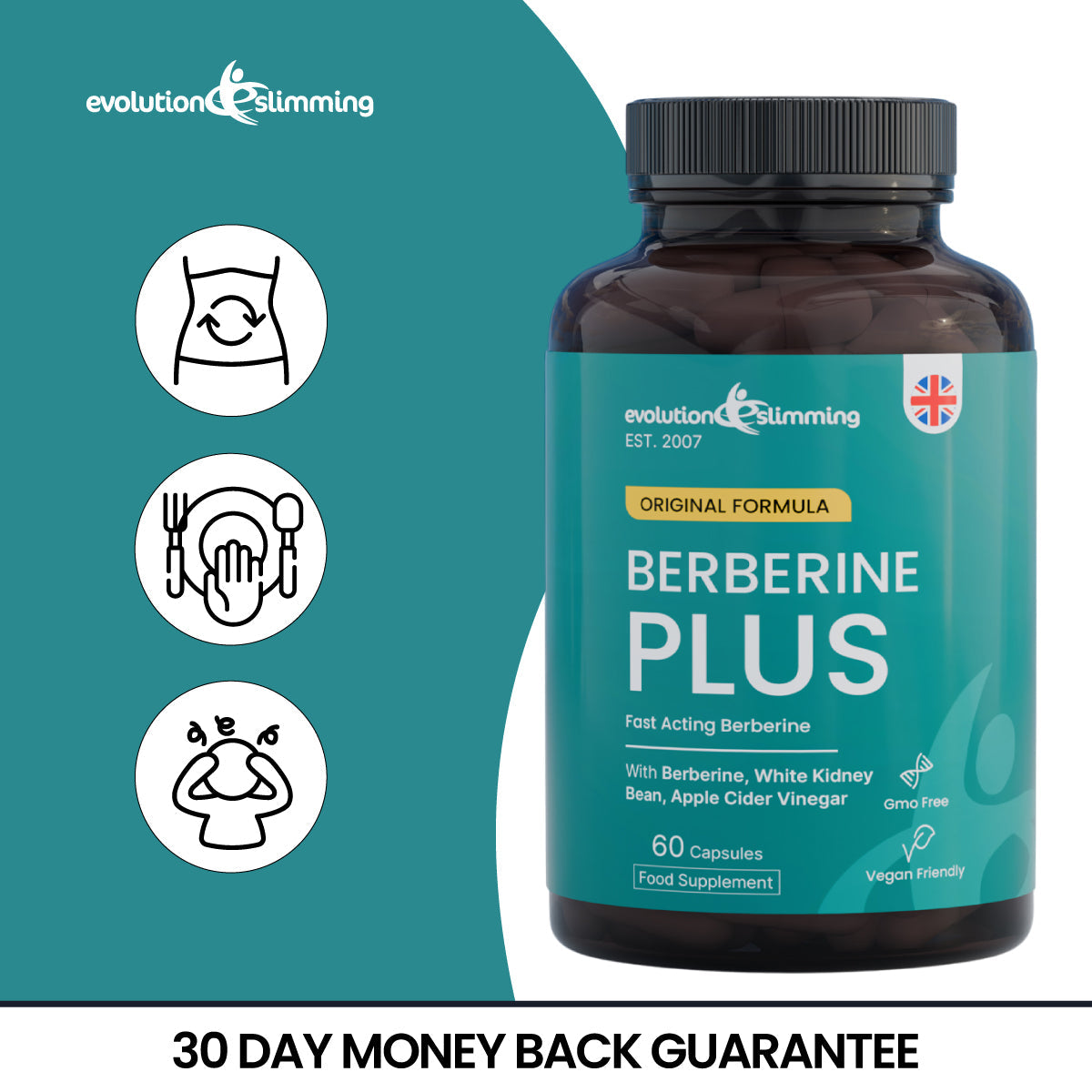 Berberine Plus with Ashwagandha and White Kidney Bean — 60 Capsules