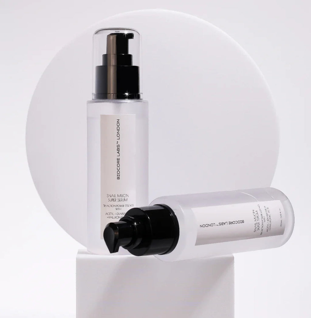 ADVANCED 3 IN 1 SUPER SERUM by BIOCORE LABS™ ANTI AGEING, HYDRATING SNAIL MUCIN WITH ARGIRELINE PEPTIDE and HYALURONIC ACID 100 mL