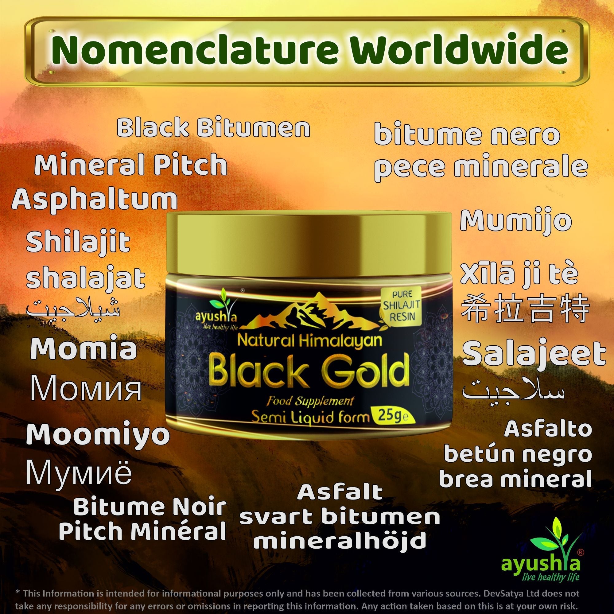 Black Gold Himalayan Shilajit Resin – 25g