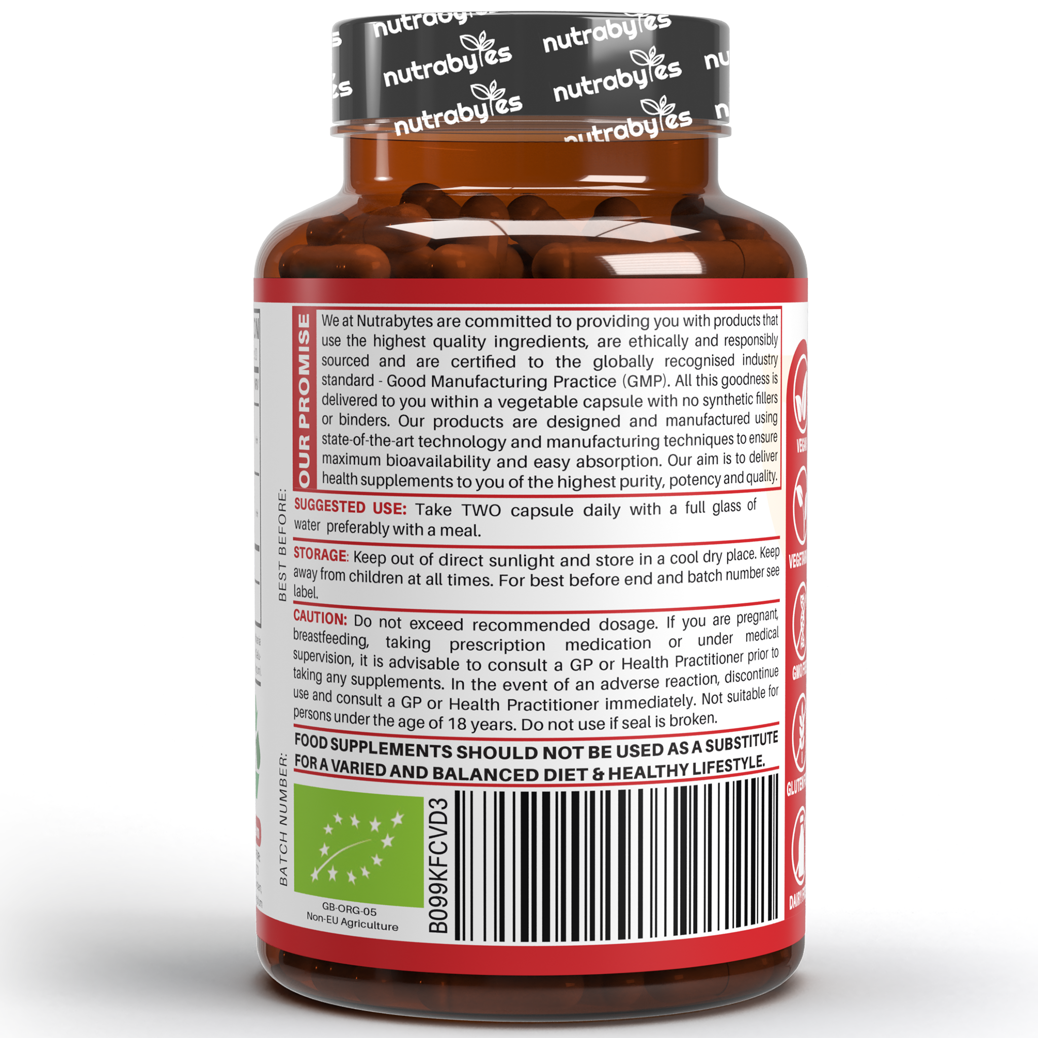 Organic Ashwagandha KSM66 1000mg with Black Pepper