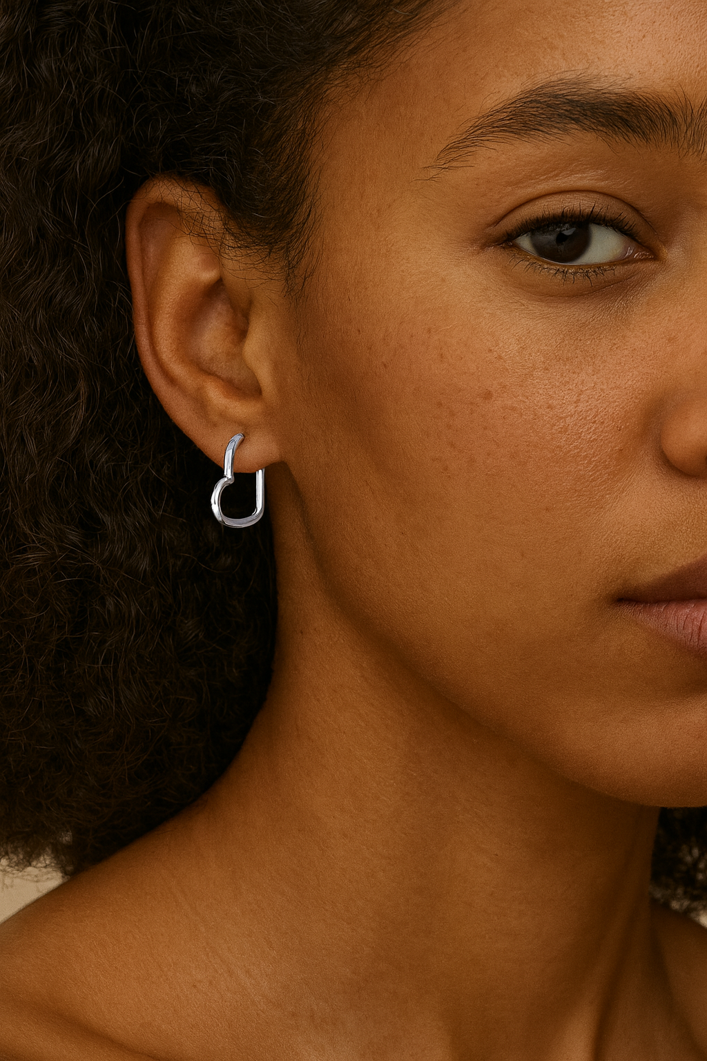 Curl + Wave Safe Tangle Free Earrings Heart Hoops