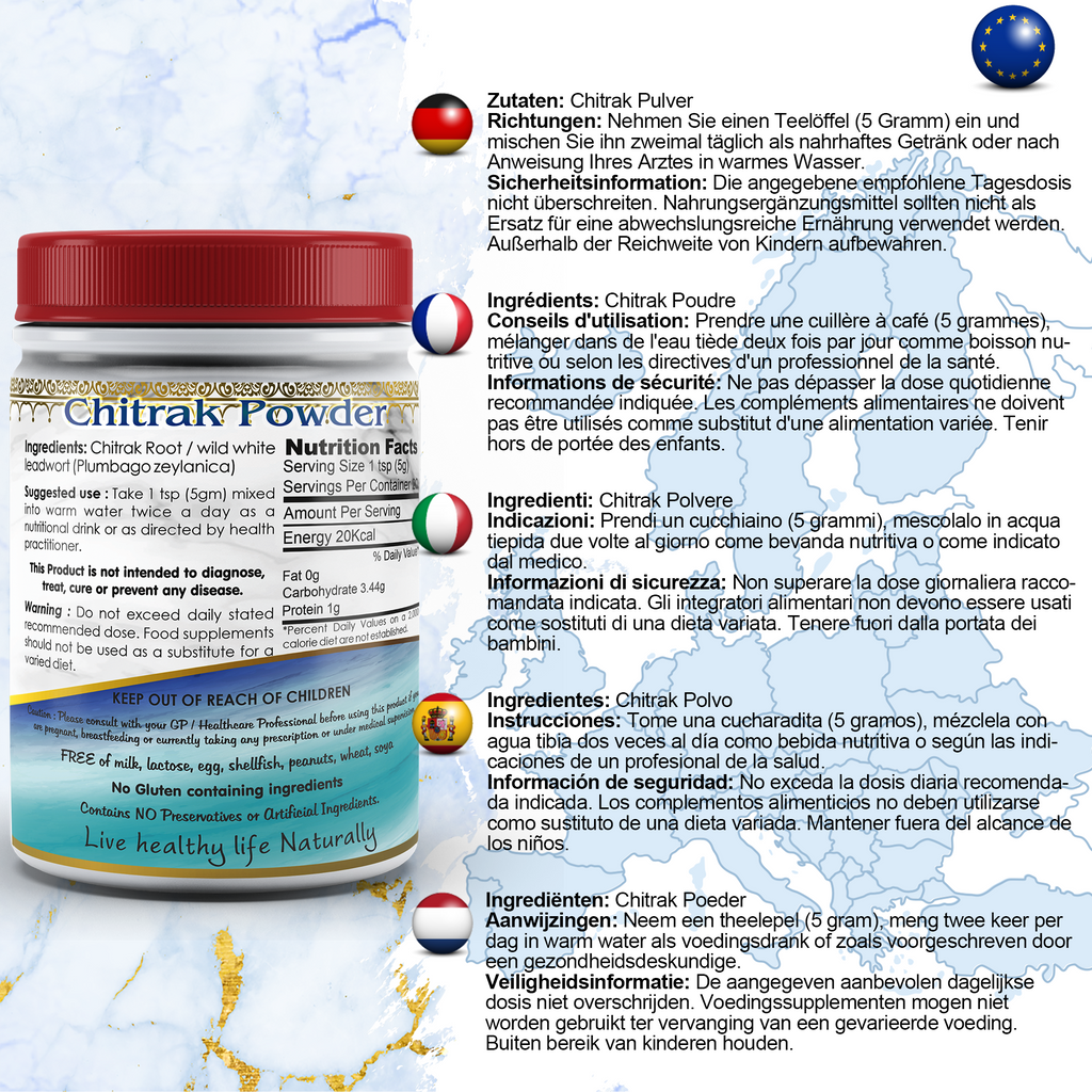 DivyaHerb Chitrak Root Powder 100 gram - Daily Wellness Support