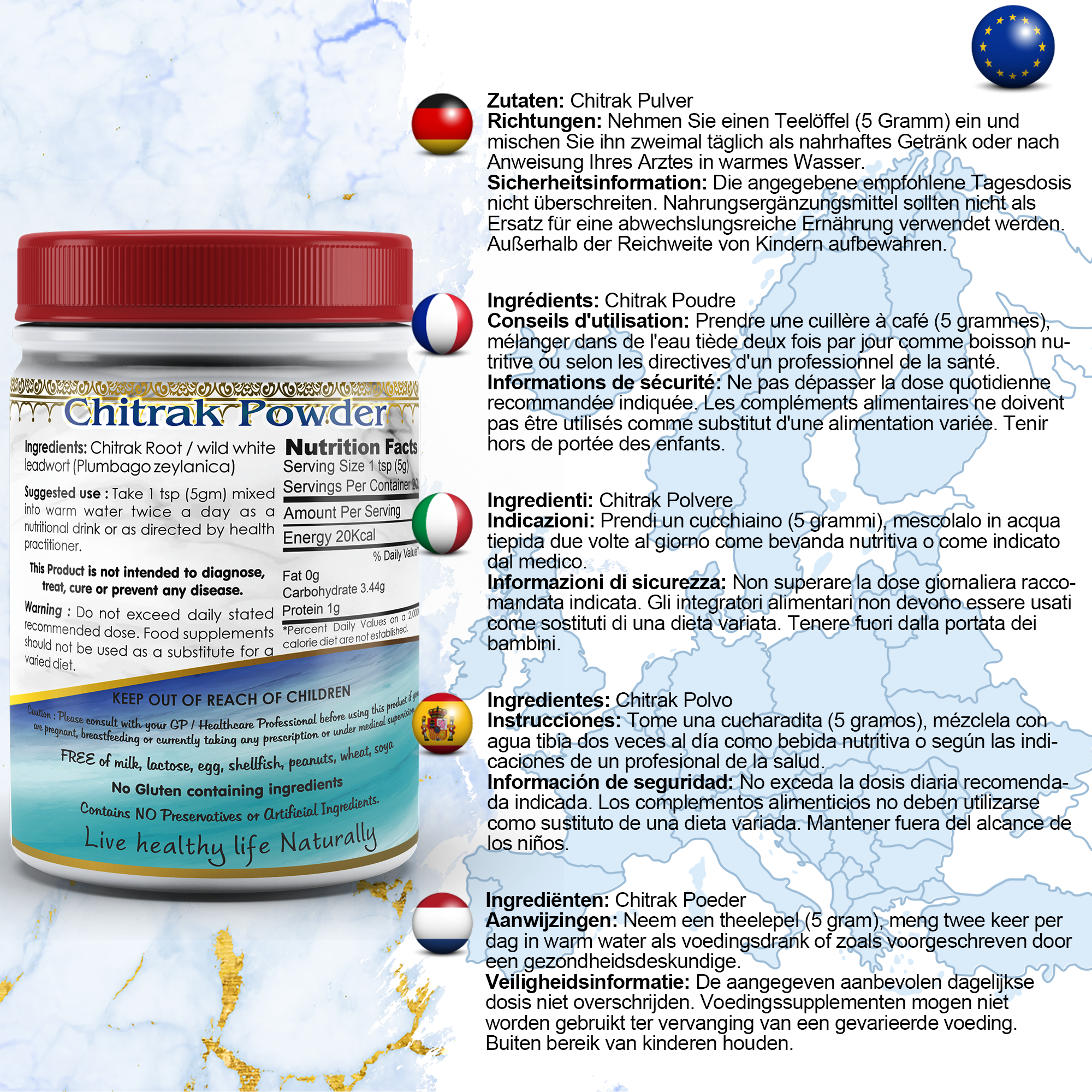DivyaHerb Chitrak Root Powder 100 gram - Daily Wellness Support