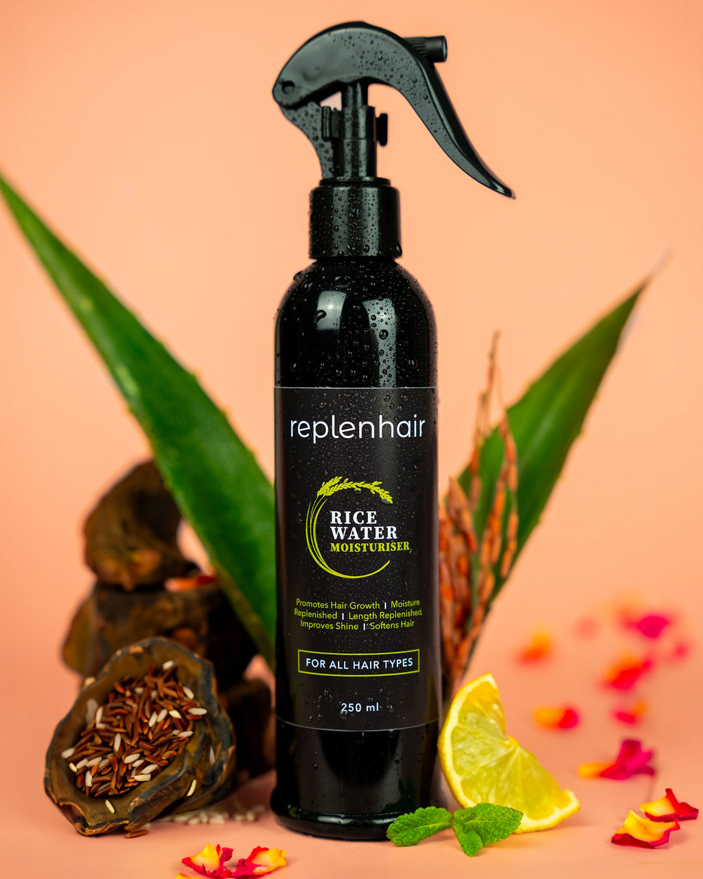 Rice Water and Peppermint Hair Moisturiser Spray by Replenhair