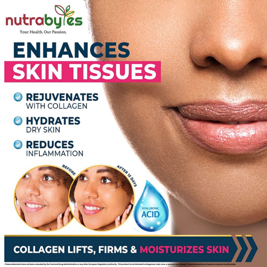 Marine Collagen Capsules Types 1 & 3 with Hyaluronic Acid & Vitamin C | 180 Capsules | 3-Month Supply | UK Made