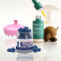 Scalp Care Heroes Set | Massager, Tonic Oil & Biotin Gummies