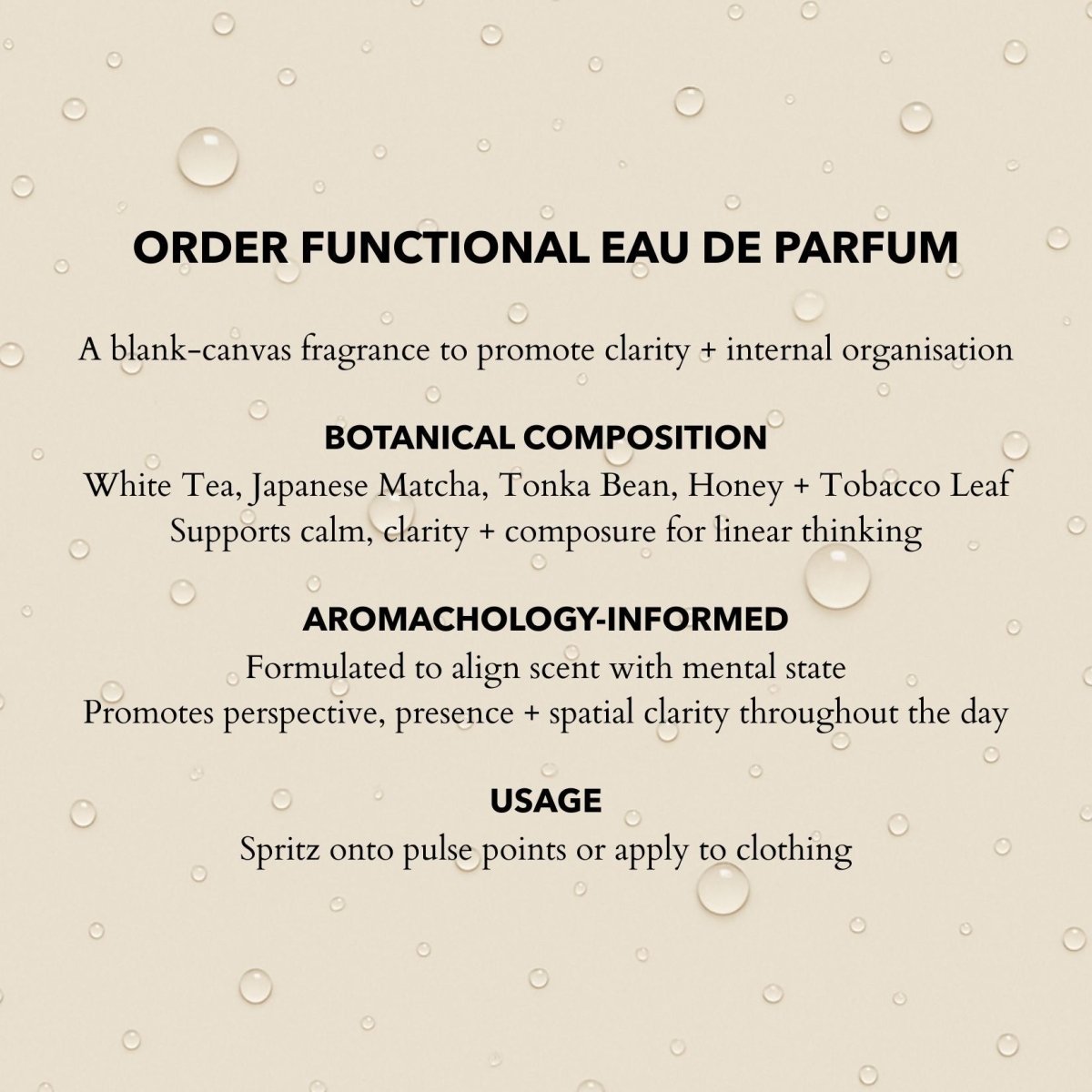 Order Eau de Parfum | Clarify the Mind & Expand Thought 100ml