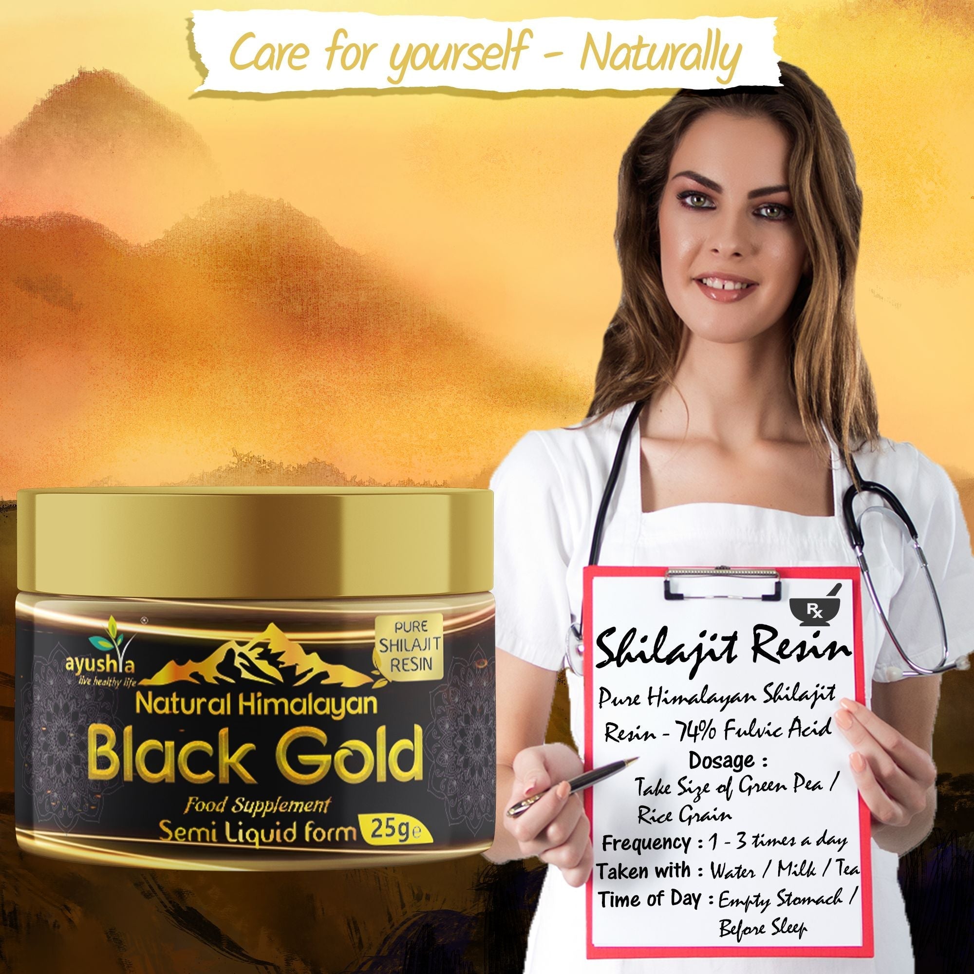Black Gold Himalayan Shilajit Resin – 25g