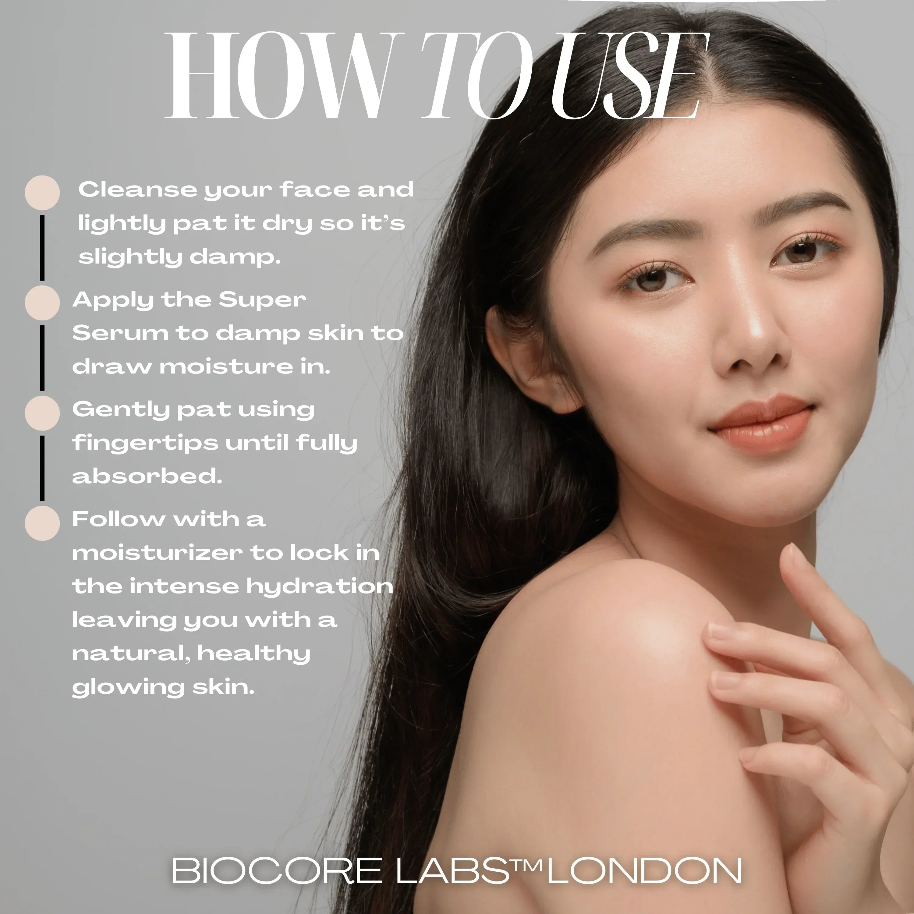 ADVANCED 3 IN 1 SUPER SERUM by BIOCORE LABS™ ANTI AGEING, HYDRATING SNAIL MUCIN WITH ARGIRELINE PEPTIDE and HYALURONIC ACID 100 mL