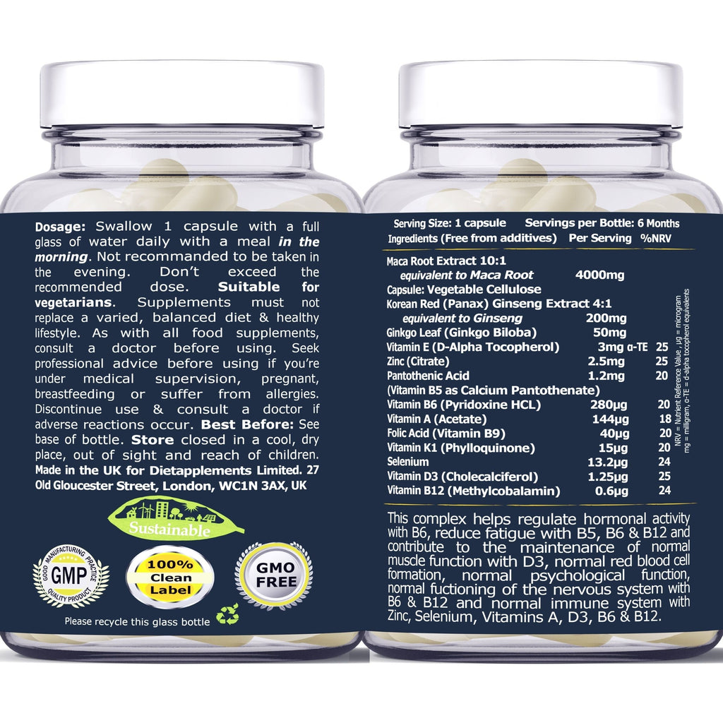 Maca, Korean Red Ginseng & Ginkgo Biloba Complex