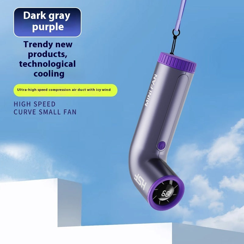 Rechargeable Handheld Turbo Fan - USB Portable Desk Fan, 199 Speed Settings