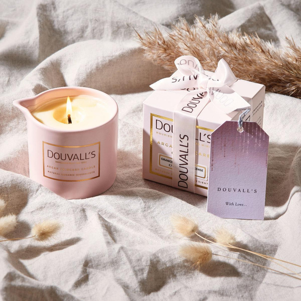 Argan Massage Candle - Vanilla Jasmin & Ginger 180g | Intensely Nourishing and Hydrating Body Treatment