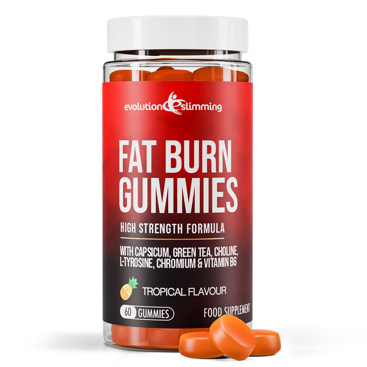 Capsicum, Green Tea and L-Tyrosine Gummies by Evolution Slimming