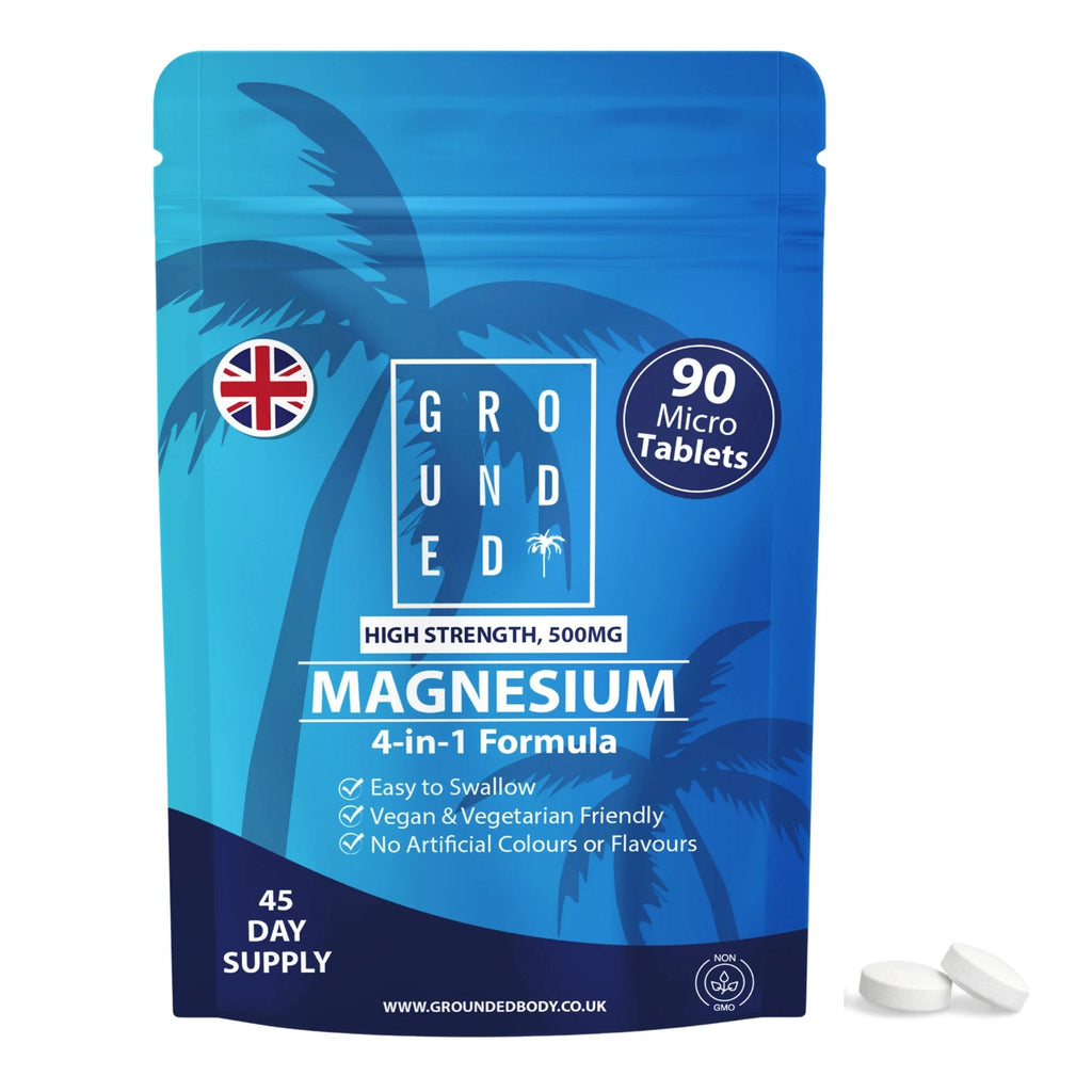 Grounded 4-in-1 Magnesium 500mg Tablets – Comprehensive Support for Mind & Body