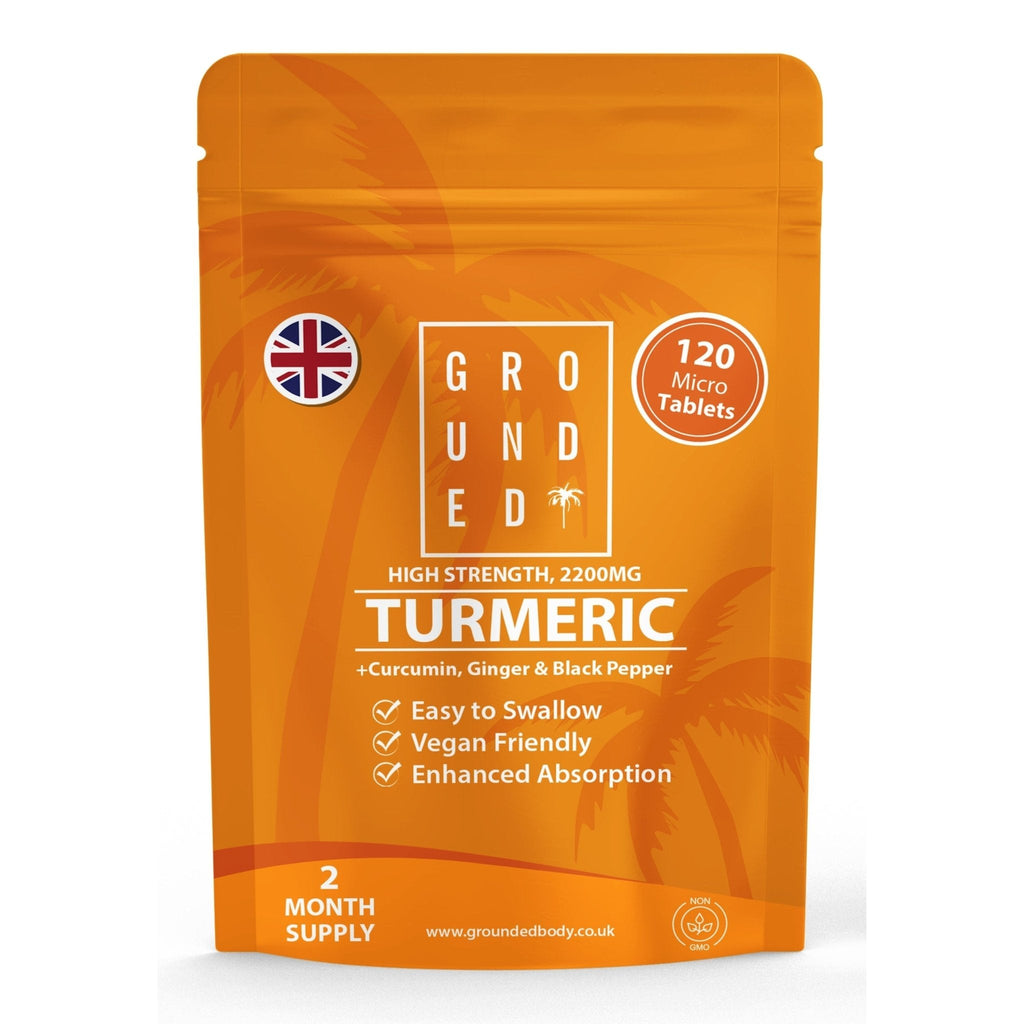 Grounded Turmeric, Black Pepper & Ginger Tablets – 2200mg of Natural Anti-Inflammatory Support