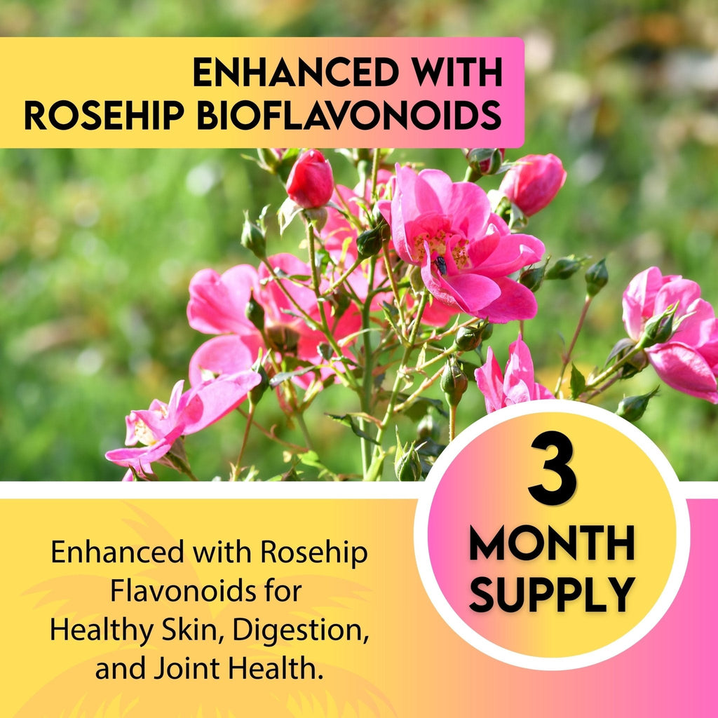 Grounded Vitamin C 500mg with Rosehip & Bioflavonoids – Daily Immune & Skin Support